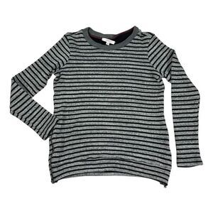 Drew Long Sleeve Striped shirt size Medium Black Gray